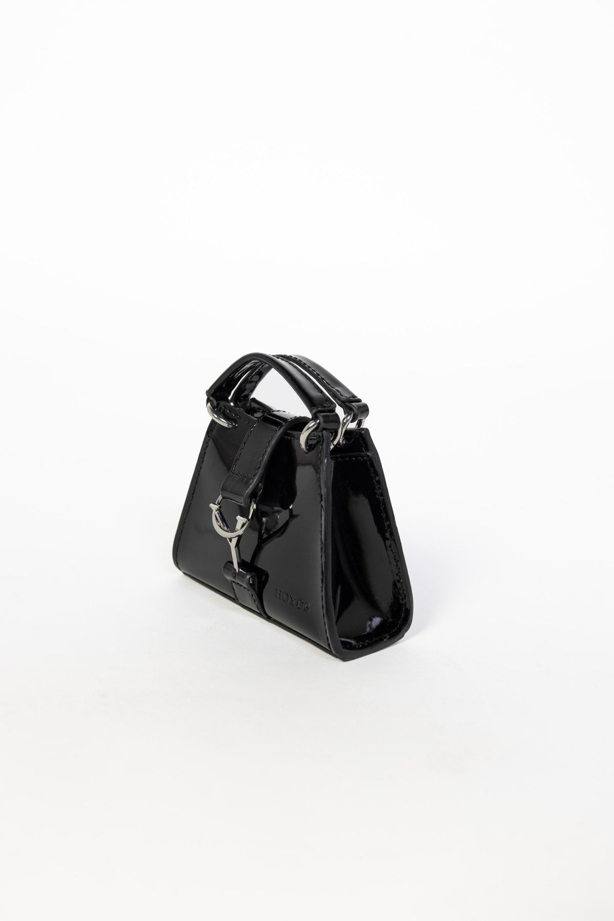 Sac Adriana Maison HOYOS, cuir noir structuré, silhouette trapèze
